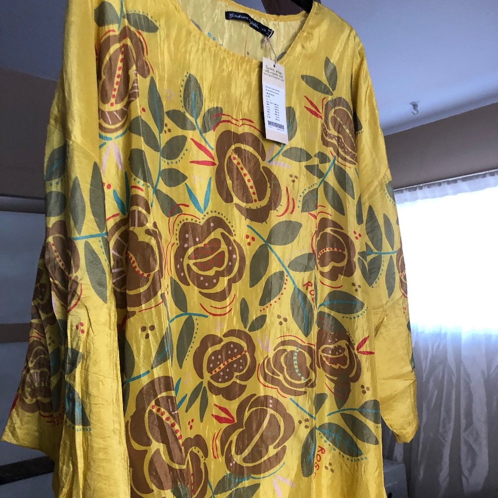Gudrun Sjoden Silk Roses Blouse L/XL